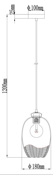 Globo 15898H - Lustr na lanku JESSICA 1xE27/60W/230V pr. 22 cm zlatá