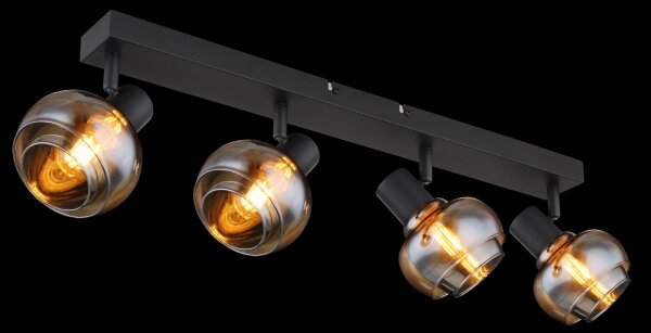 Globo 54309-4B - Bodové svítidlo TOKKI 4xE14/40W/230V černá