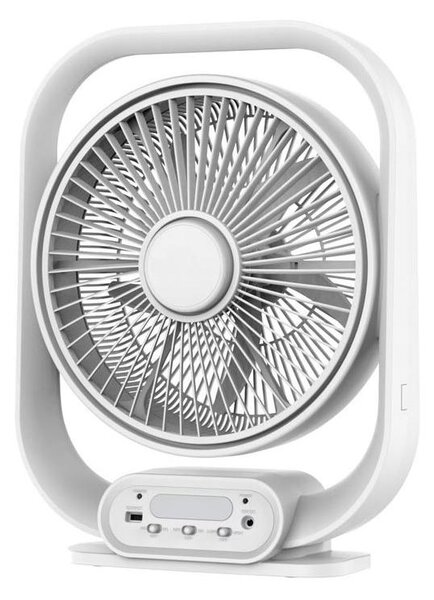 LED Stolní lampa s ventilátorem LED/2W/230V bílá