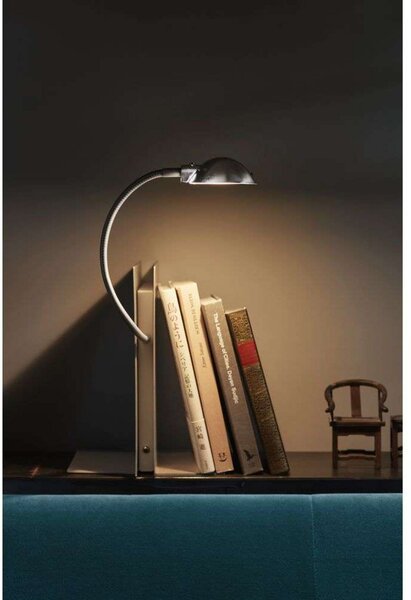 Stolní lampa Ingo Maurer, Metalická, Obývací pokoj, Hliník