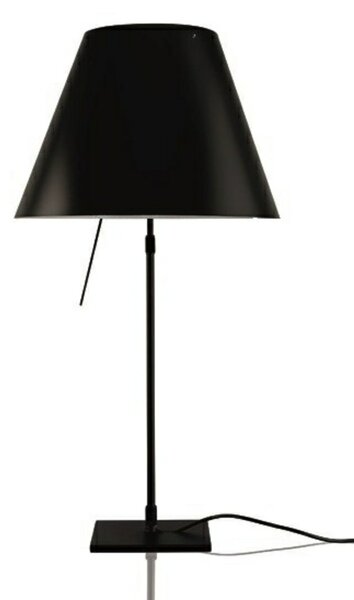 Stolní lampa Luceplan, stmívatelné, Černá, Obývací pokoj, Hliník