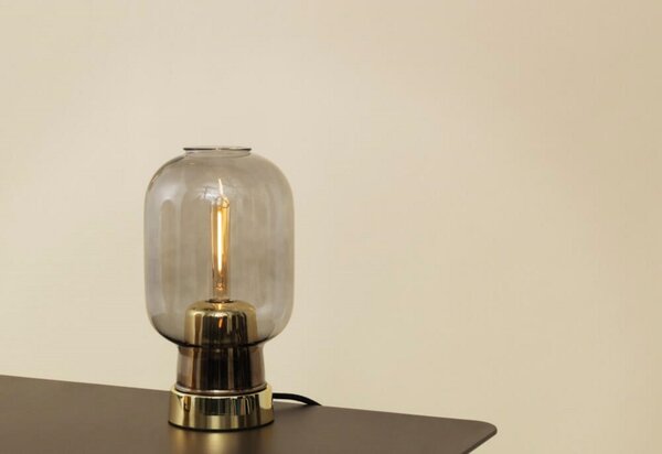 Stolní lampa Normann Copenhagen, Šedá, Obývací pokoj, Sklo