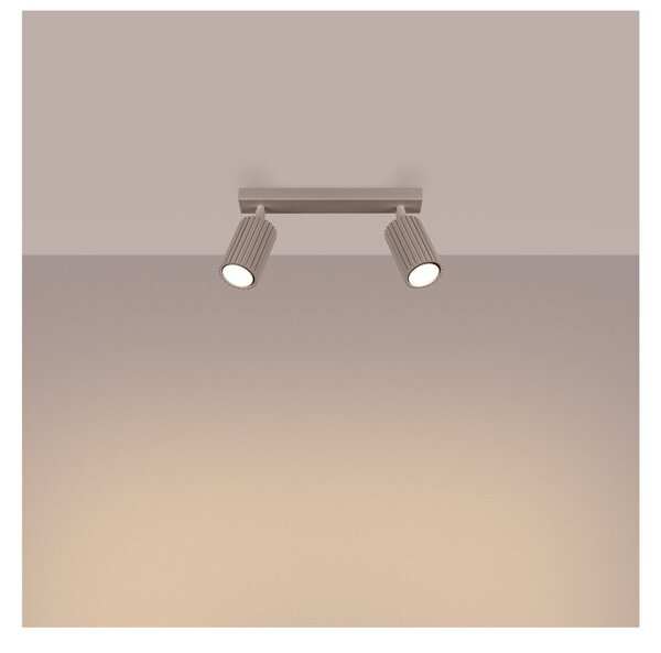 Taupe kovové bodové svítidlo 6,5x30 cm Gleam – Sollux