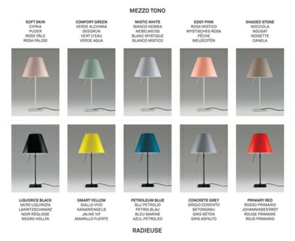 Stolní lampa Luceplan, Pudrová, Obývací pokoj, Hliník