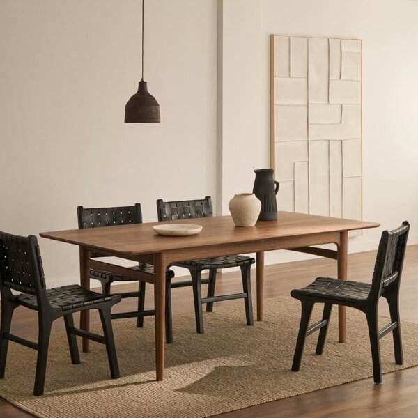 Ořechový rozkládací jídelní stůl Kave Home Elan 200/260 x 100 cm