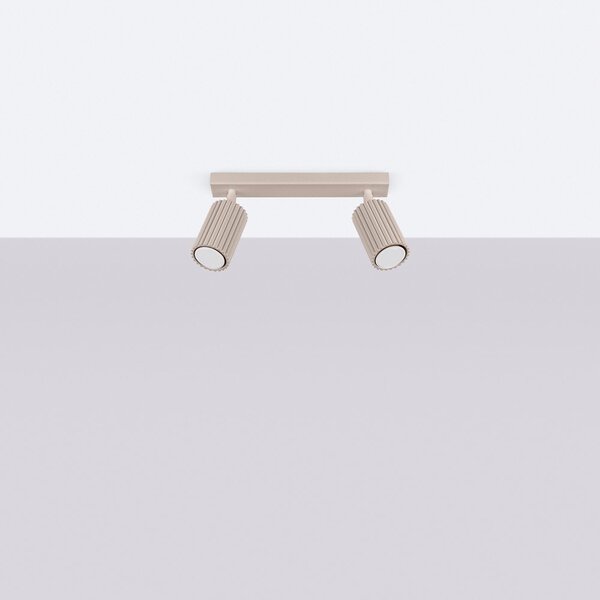 Taupe kovové bodové svítidlo 6,5x30 cm Gleam – Sollux