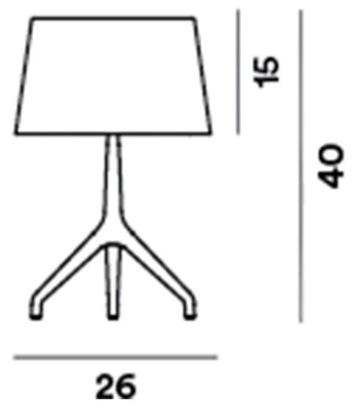 Stolní lampa Foscarini, stmívatelné, Bílá, Hliník