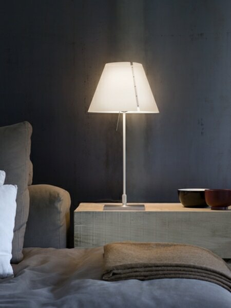 Stolní lampa Luceplan, stmívatelné, Zelená, Obývací pokoj, Hliník