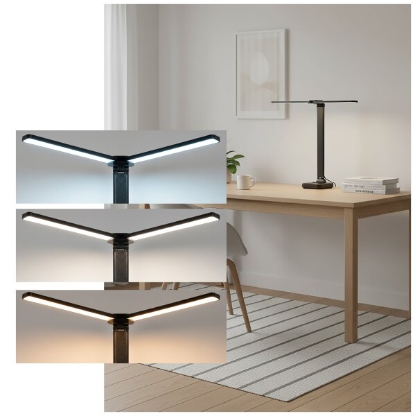Brilagi - LED Stmívatelná stolní lampa MODO DUO LED/8W/5V 3000/4000/6500K černá