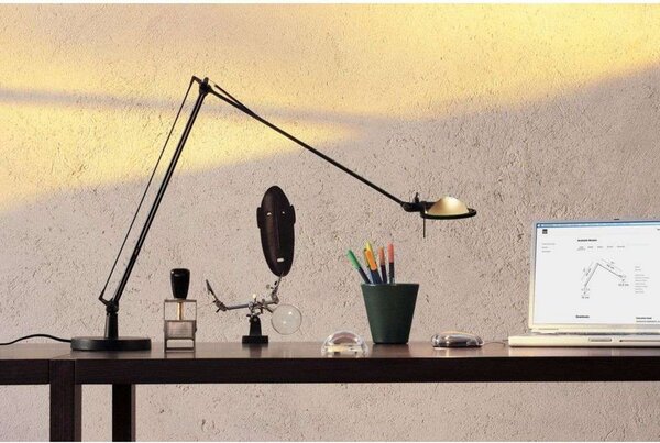Stolní lampa Luceplan, Metalická, Pracovna, Hliník