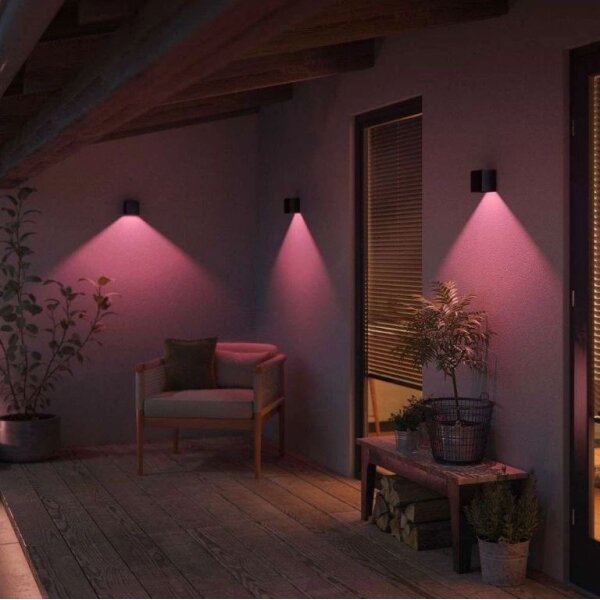 Philips - SADA 2x LED RGBW Stm. venkovní svítidlo Hue RESONATE LED/8W/230V IP44