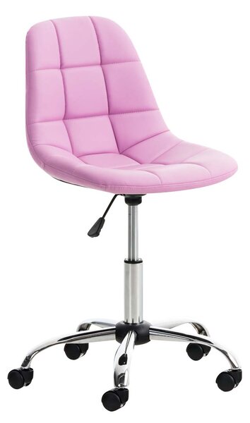 Kancelářská židle Lisburn - umělá kůže | růžová