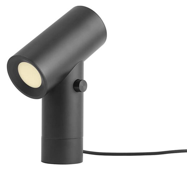 Stolní lampa Muuto, stmívatelné, Černá, Obývací pokoj, Hliník