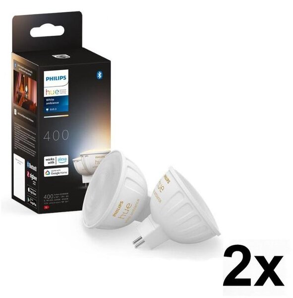 SADA 4x LED Stmívatelná žárovka Philips Hue WA GU5,3/MR16/5,1W/12V 2200-6500K
