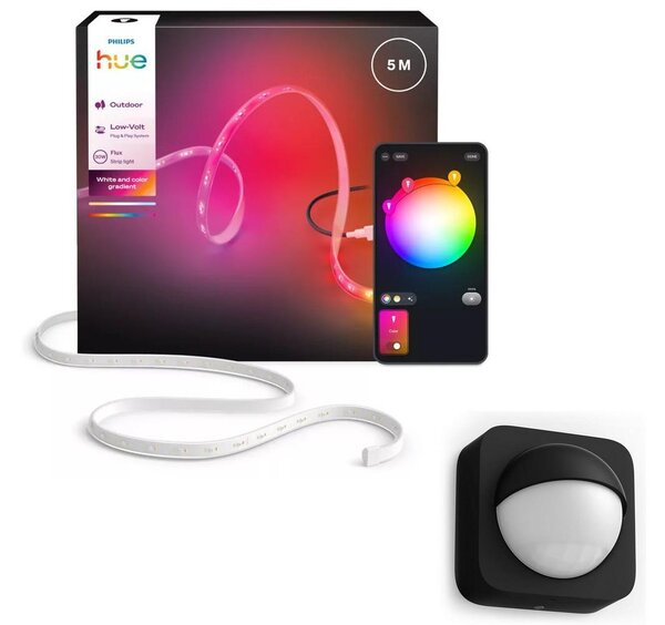 Philips - LED RGBW Stmív. venkov. pásek Hue FLUX 5m LED/30W/230V + senzor pohybu