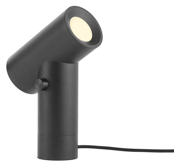Stolní lampa Muuto, stmívatelné, Černá, Obývací pokoj, Hliník