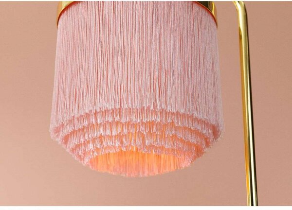 Stolní lampa Warm Nordic, Pudrová, Obývací pokoj, Kov, Vintage