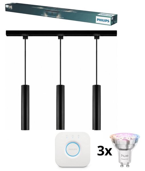 Philips-LED Stm lustr na lan v lišt sys EASYLINK HUE 3xGU10/4,7W/230V+Hue bridge