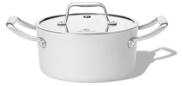 Elmich Nepřilnavý keramický hrnec Vital Ø 18 cm (2L) - krémově bílá