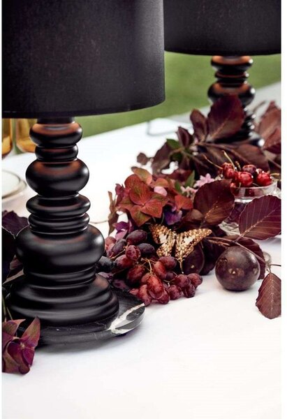 Stolní lampa DESIGN BY US, Černá, Obývací pokoj, Sklo