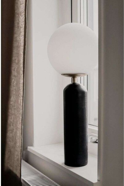 Stolní lampa Globen Lighting, Torrano, Černá, Obývací pokoj, Sklo, Design