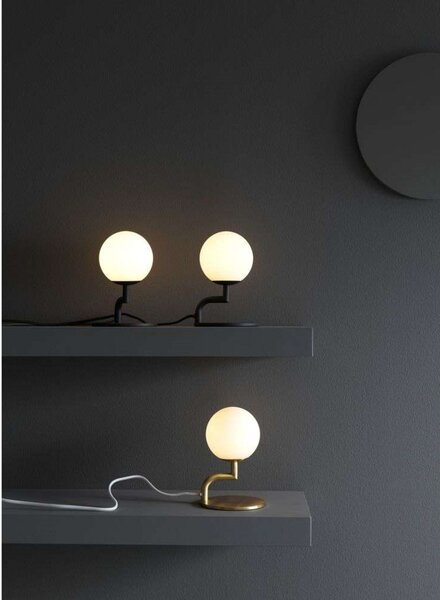 Stolní lampa Pholc, stmívatelné, Černá, Obývací pokoj, Kov