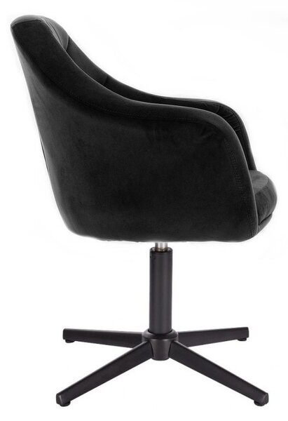 LuxuryForm DESIGN Křeslo ANDORA VELUR na černém kříži- černé