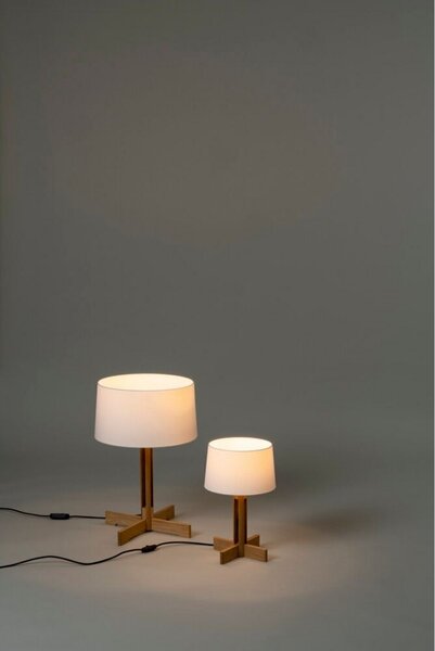 Stolní lampa Santa & Cole, stmívatelné, Bílá, Obývací pokoj, Dřevo