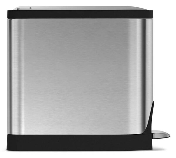 Pedálový odpadkový koš Simplehuman – 10 l, butterfly víko, kartáčovaná nerez ocel, FPP