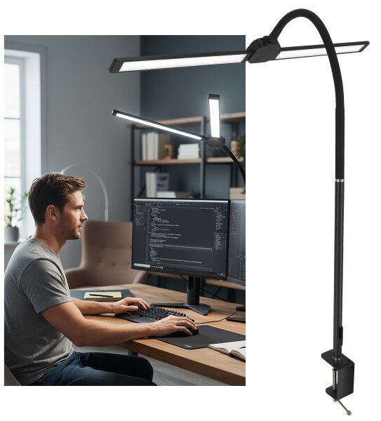 Brilagi - LED Stmívatelná stolní lampa USB VARIO LED/14W/5V 3000-6000K černá