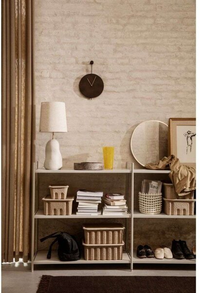 Stolní lampa ferm LIVING, Bílá, Obývací pokoj, Tkanina / Textil