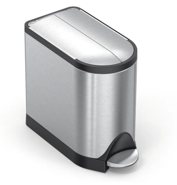 Pedálový odpadkový koš Simplehuman – 10 l, butterfly víko, kartáčovaná nerez ocel, FPP