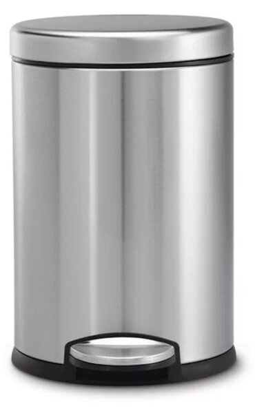 Pedálový odpadkový koš Simplehuman – 4,5 l, kulatý, matná ocel, FPP