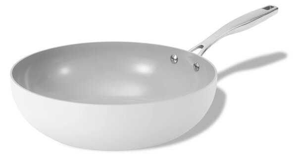 Elmich Nepřilnavá keramická Wok pánev Vital Ø 26 cm - krémově bílá