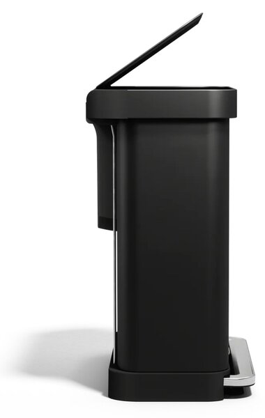 Pedálový odpadkový koš Simplehuman na tříděný odpad – 58l (34/24), matná černá ocel