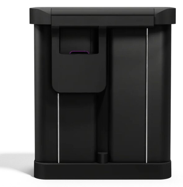 Pedálový odpadkový koš Simplehuman na tříděný odpad – 58l (34/24), matná černá ocel