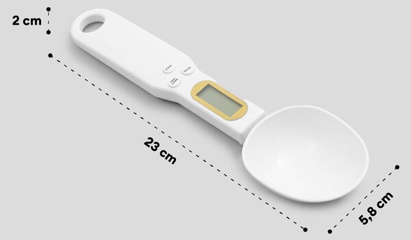 Sinsay - Digitální odměrná lžíce s váhou - bílá