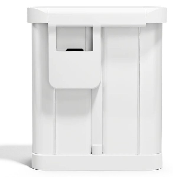 Simplehuman pedálový odpadkový koš na tříděný odpad DUAL, 58 L (34/24), bílá ocel