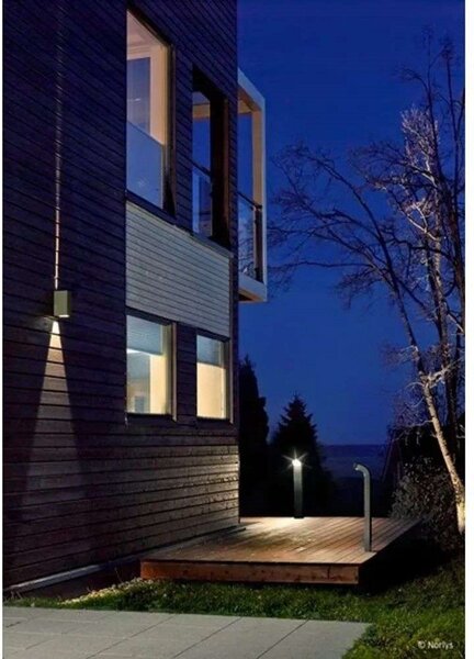 Lillehammer LED Nástěnné Svítidlo Broad Down Aluminium