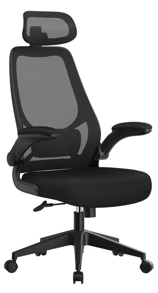 SONGMICS Kancelářská židle - černá - 64x62x(117-127) cm