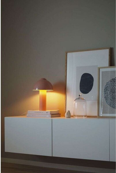 Stolní lampa Globen Lighting, Pudrová, Obývací pokoj, Kov