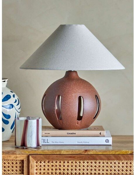 Stolní lampa Bloomingville, Hnědá / Rezavá, Obývací pokoj, Kámen