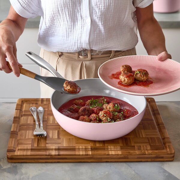 Elmich Nepřilnavá keramická Wok pánev Vital Ø 26 cm - růžová