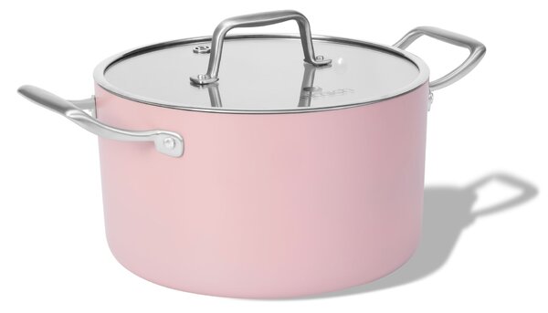 Elmich Nepřilnavý keramický hrnec Vital Ø 24 cm (5L) - růžová