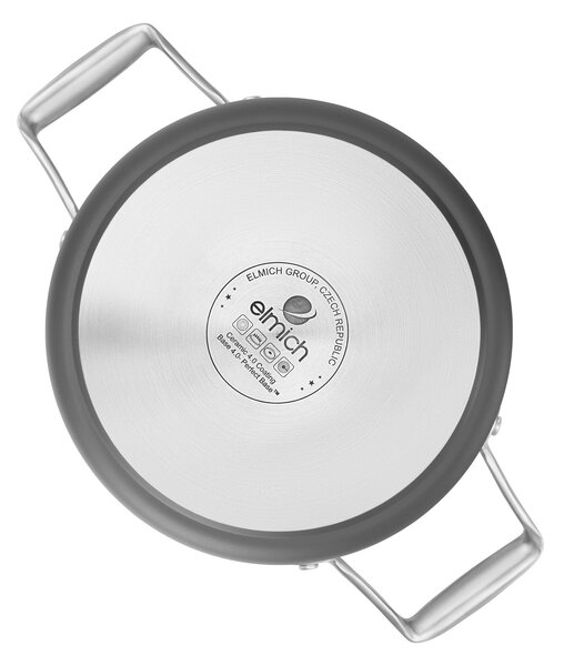 Elmich Nepřilnavý keramický hrnec Vital Ø 24 cm (5L) - tmavě šedá