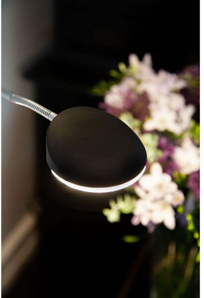 Stojací Lampa Halo Design, stmívatelné, Černá, Obývací pokoj, Kov