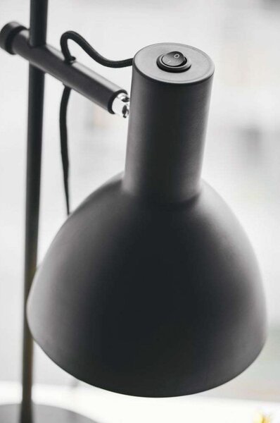 Stojací Lampa Halo Design, Černá, Obývací pokoj, Kov