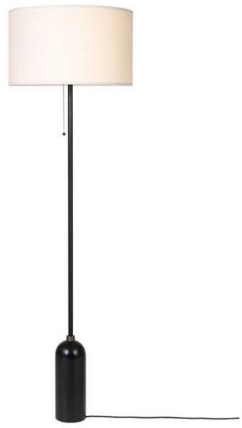 Stojací Lampa GUBI, stmívatelné, Černá, Obývací pokoj, Mramor