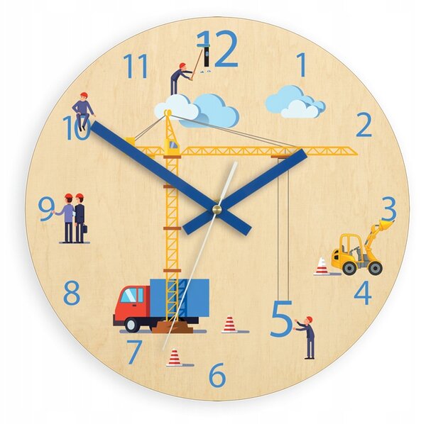 Nástěnné hodiny pro dětský pokoj JEŘÁB 30cm TICHÝ
