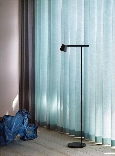 Stojací Lampa Muuto, stmívatelné, Černá, Obývací pokoj, Hliník